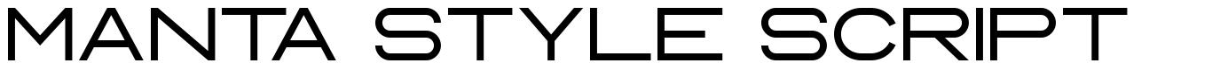 Manta Style Script font