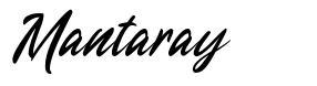 Mantaray шрифт