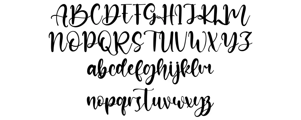 Manuscript font Örnekler