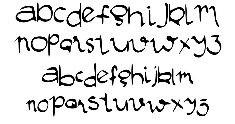 Manustype font Örnekler