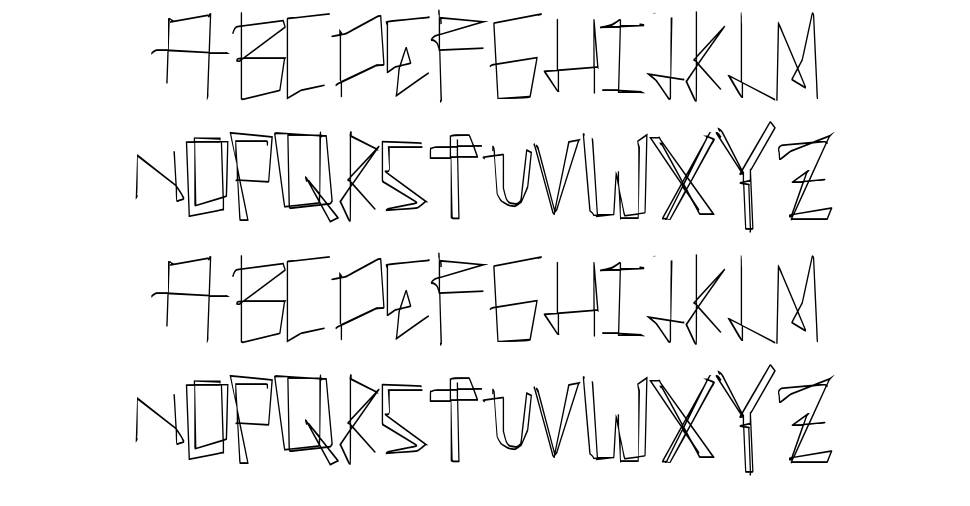 Many Lines font specimens