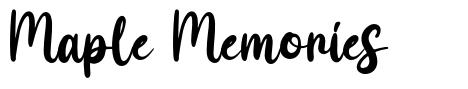 Maple Memories font