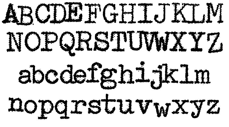 Maquina de Escribir font Örnekler