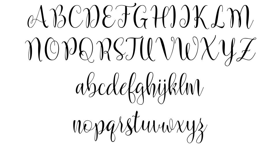 Marcellina Script font specimens