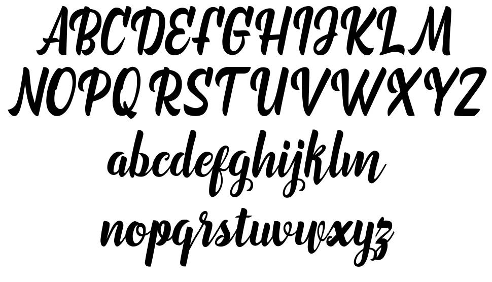 Marchelina Script font specimens