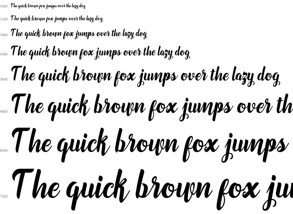 Marchelina Script шрифт Водопад