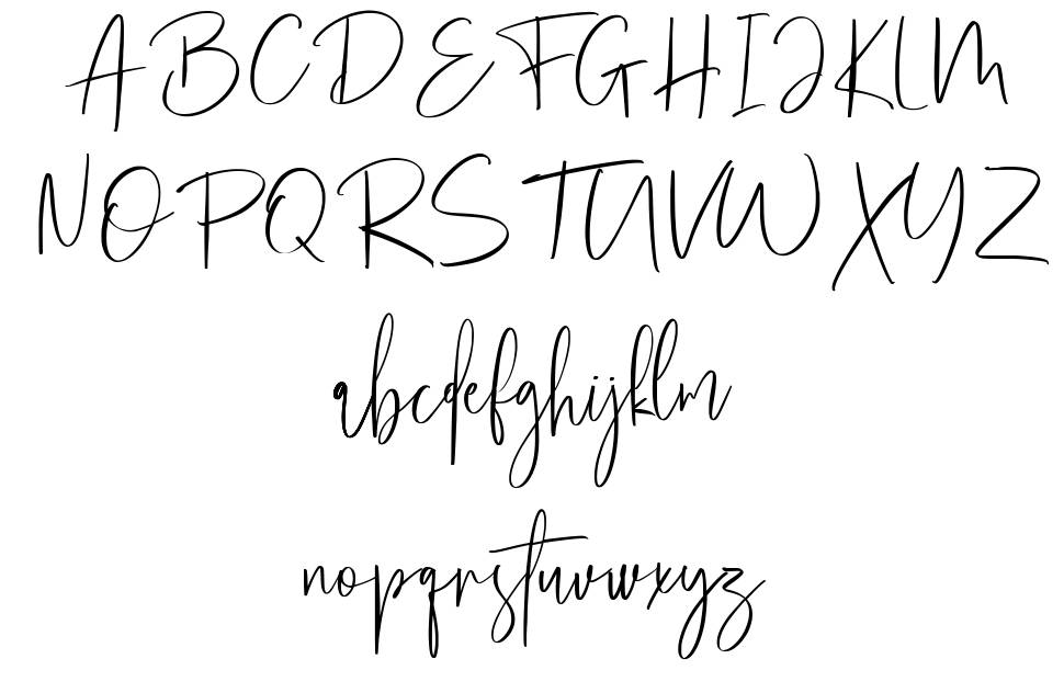 Marchita font specimens