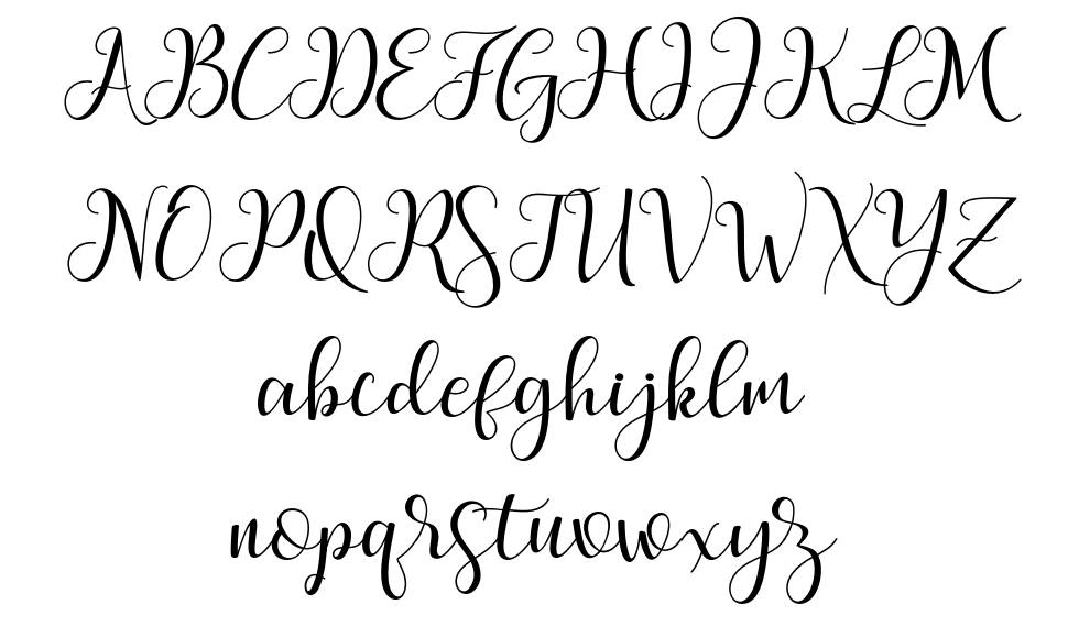 Marchy Script font specimens