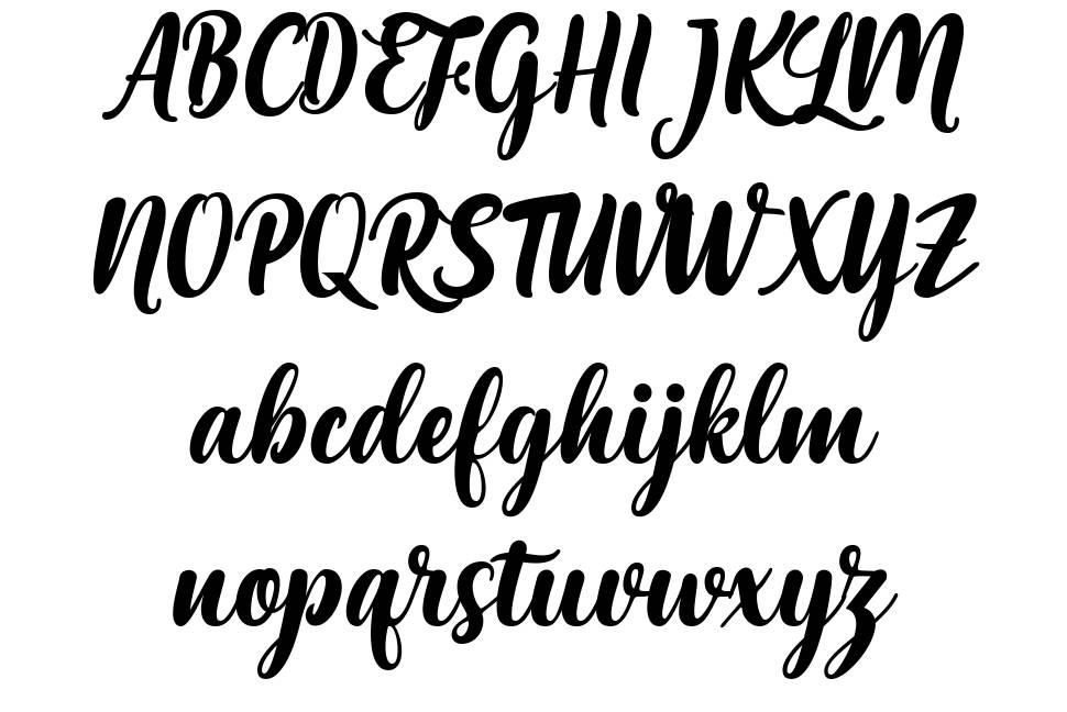 Maria Aishane Script font specimens