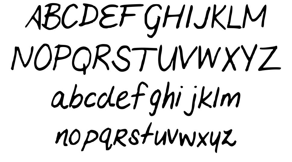 Marias Handwriting font specimens