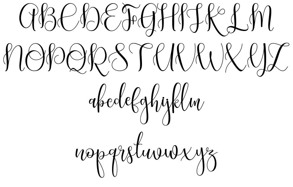 Marihouse Script font specimens