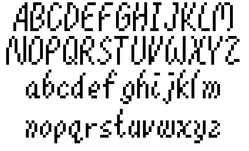 Mario 64 font specimens
