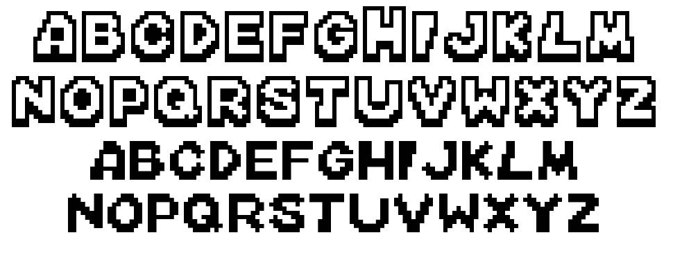 Mario Kart DS font specimens