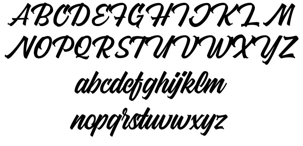 Marioline Barnard font Örnekler