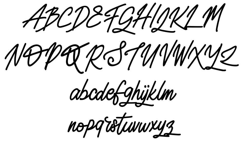 Mariose font specimens