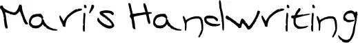 Mari's Handwriting