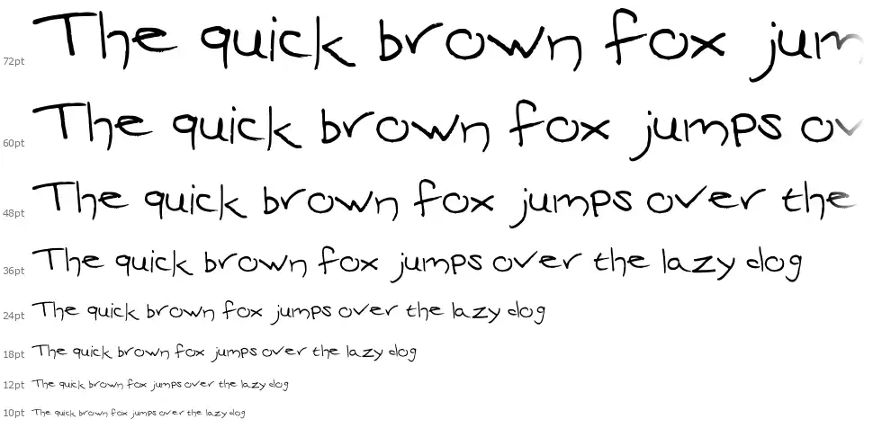 Mari's Handwritingfont waterfall