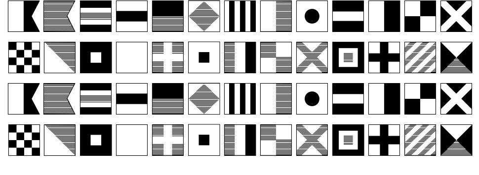 Maritime Flags 字形