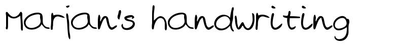 Marjan's handwriting font
