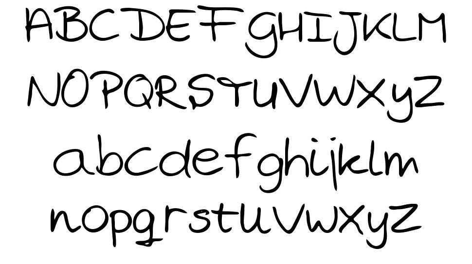 Marjan's handwriting font specimens