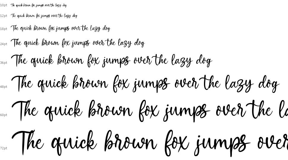 Marley Lovely font Waterfall