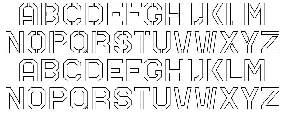 Mars Outline 字形 标本
