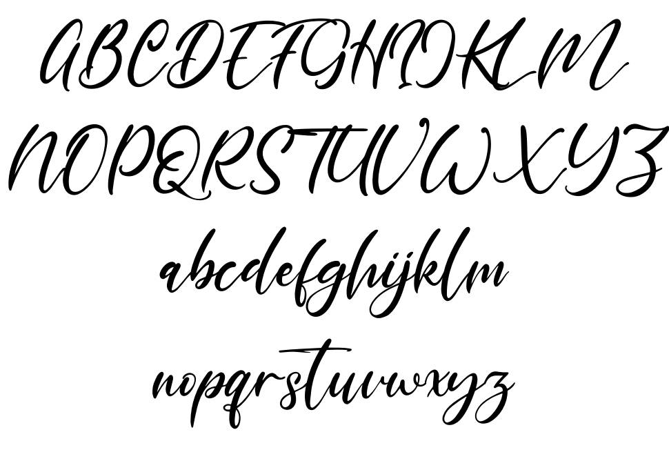 Marthalica font specimens