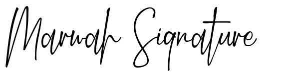 Marwah Signature písmo