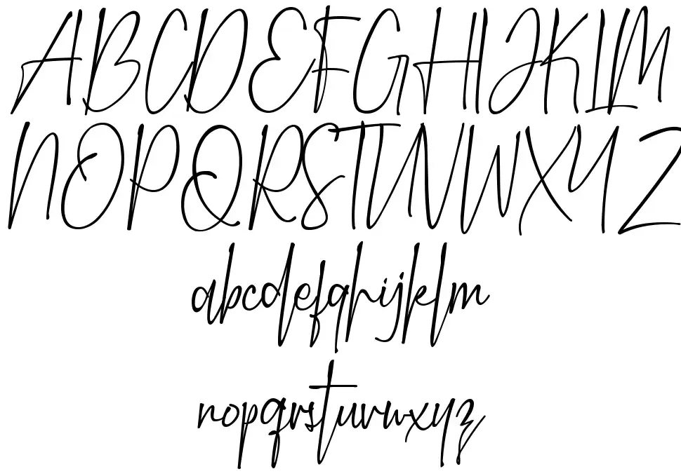 Marwah Signature font Örnekler