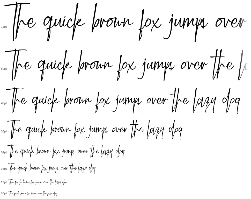 Marwah Signature font Waterfall