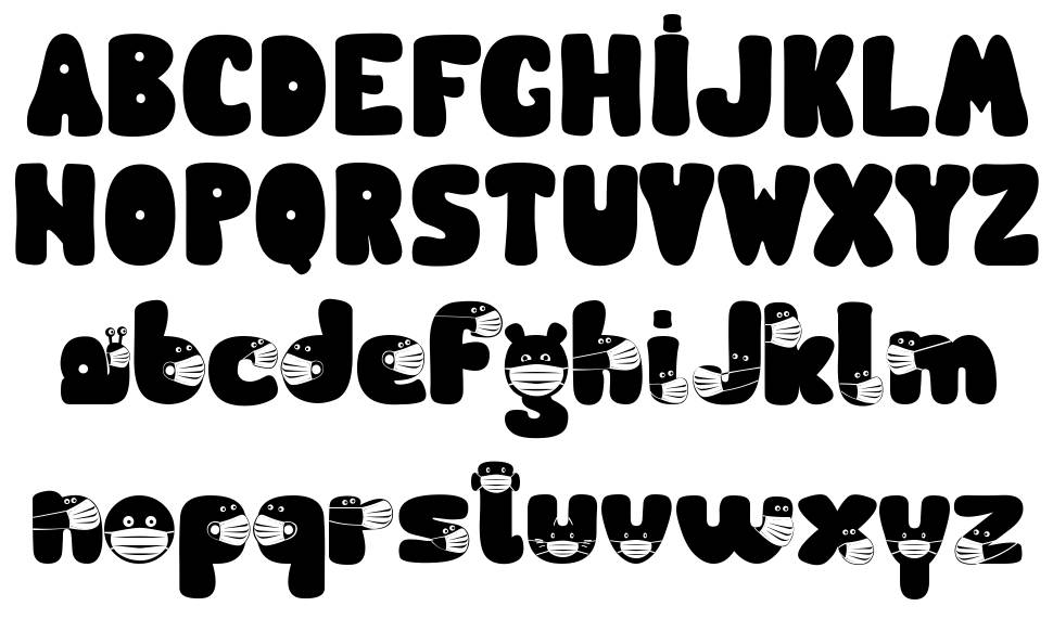 Mask to School font