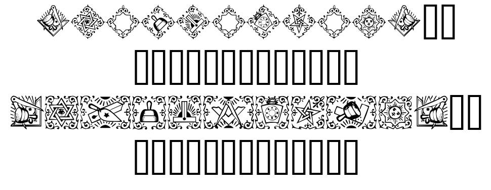 Masonic 字形 标本