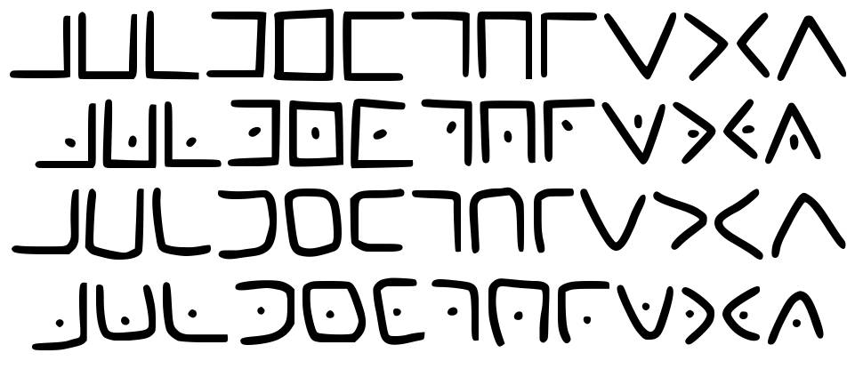 Masonic Cipher font specimens