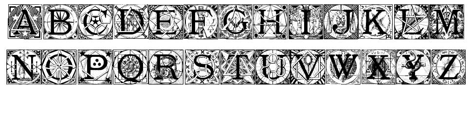 Masonic Tattegrain font specimens