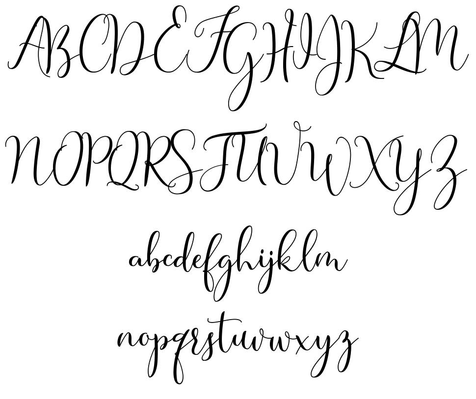 Master Script font Örnekler