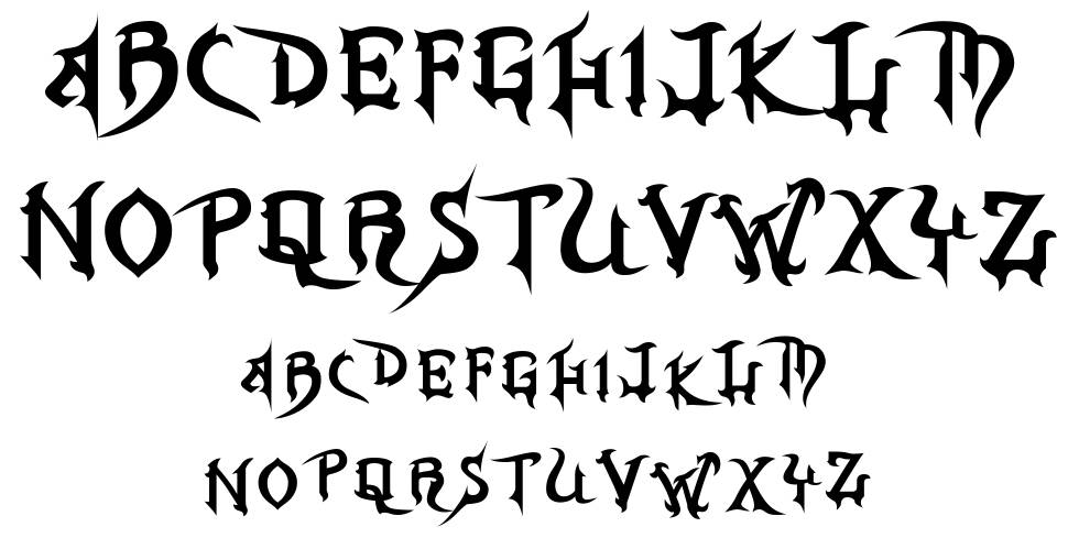 Master Tronahex font specimens