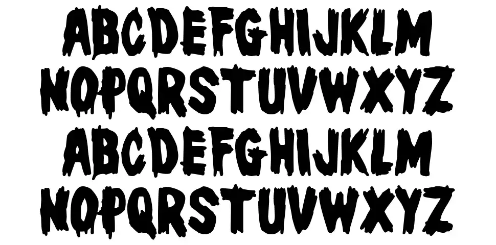 Masters of Horrorfont specimens