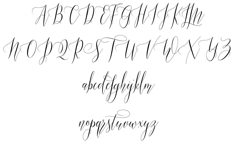 Mastura Script fonte Espécimes