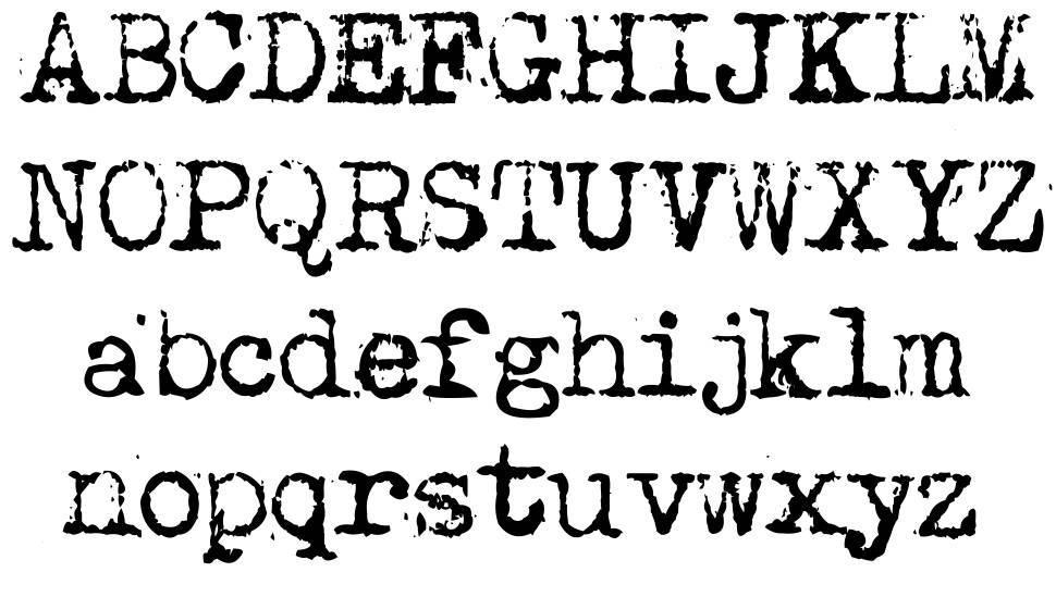 Maszyna font specimens