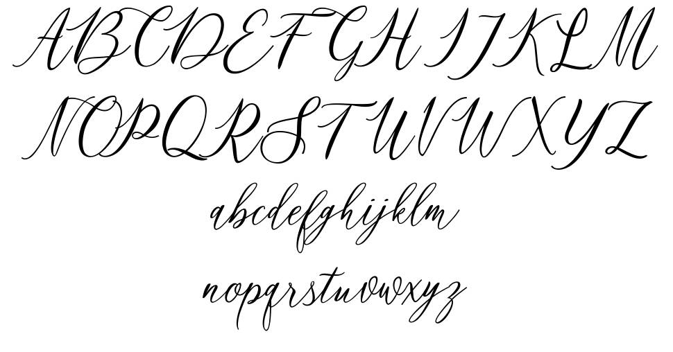 Matania Script font specimens