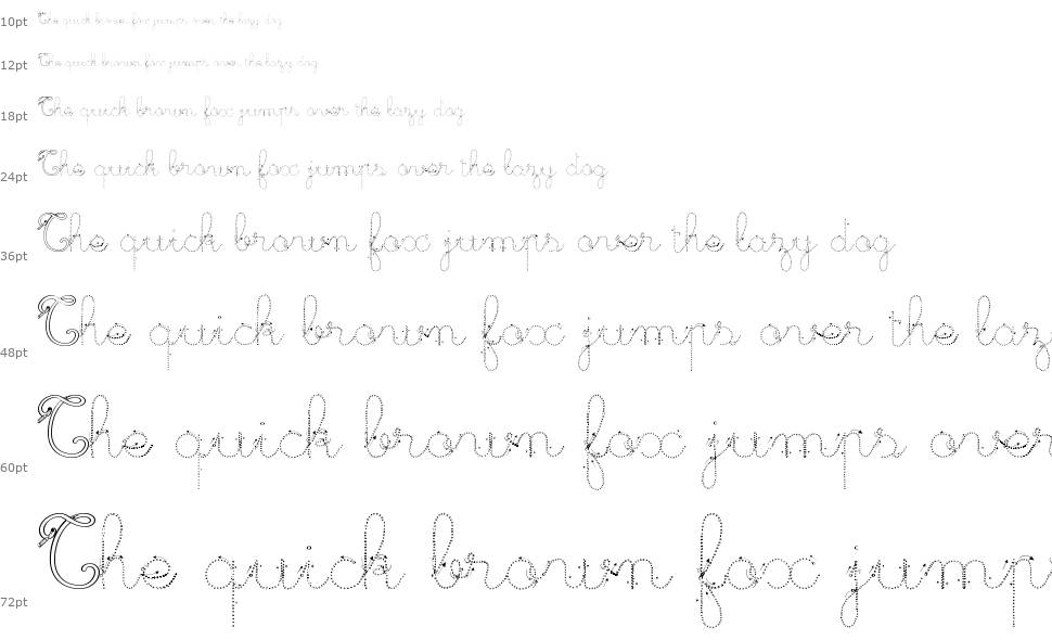 Maternellecolor Trace Cursive font Waterfall