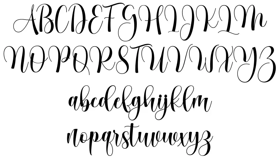 Mathilda Scriptfont specimens