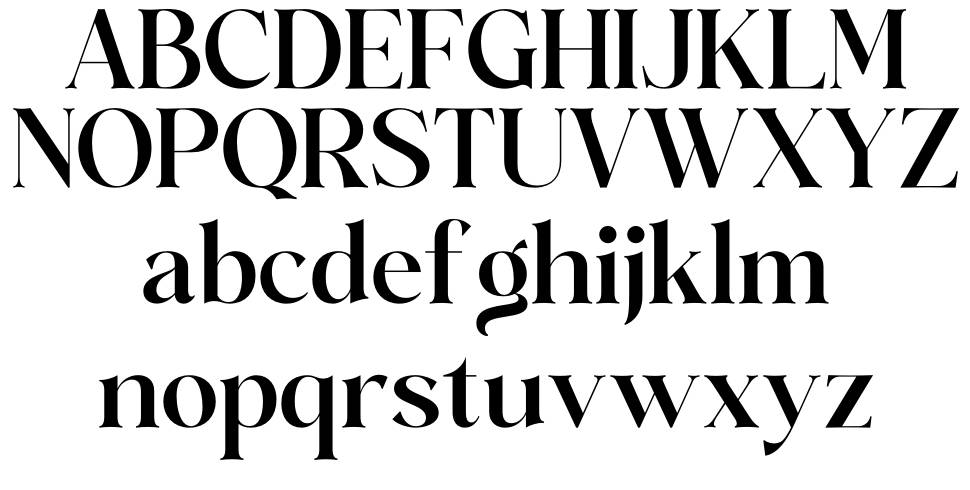 Mathilga font specimens
