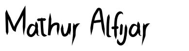 Mathur Alfijar font