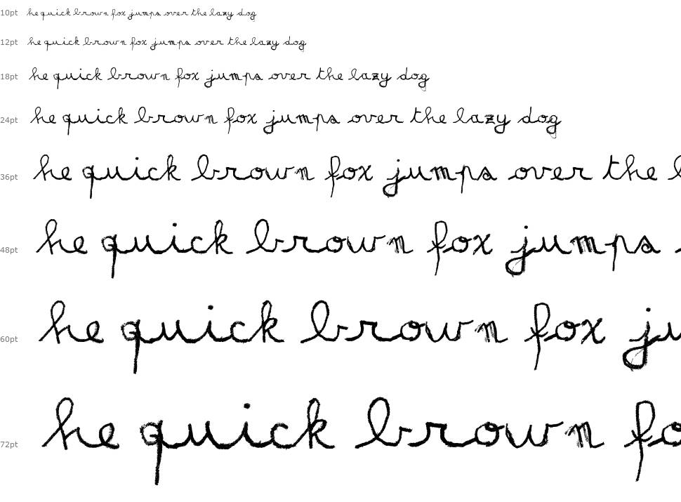 Matildas Grade School Hand Script schriftart Wasserfall