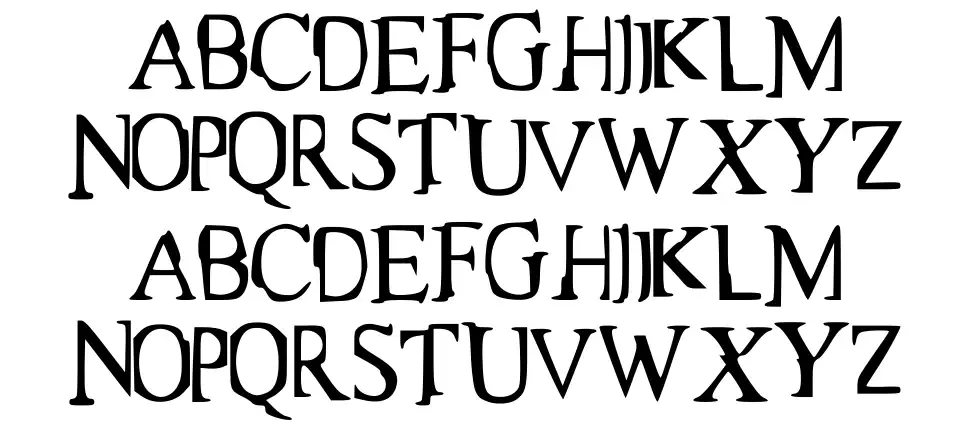 Matrix font specimens