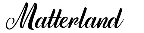 Matterland písmo