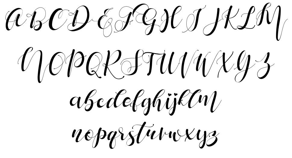 Mattosa Script font specimens