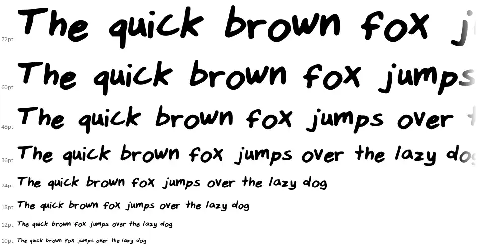 Matts Handwritingfont waterfall