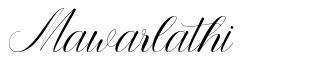 Mawarlathi шрифт